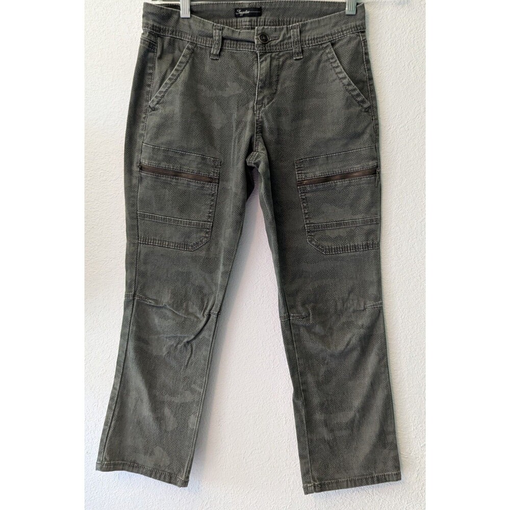 Supplies Women's Mid Rise Camo Cargo Pants Slim Stretch Size 4 (26x24) (217)